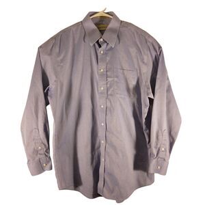 Nordstrom dress shirt mens XL XLarge 17/36 blue long sleeve button wrinkle free